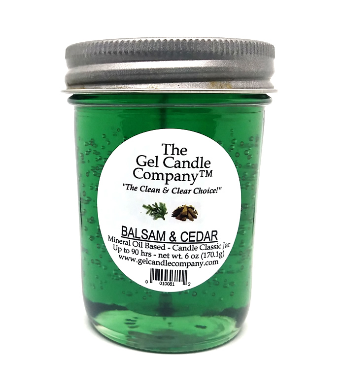Balsam & Cedar 90 Hour Gel Candle Classic Jar - Click Image to Close