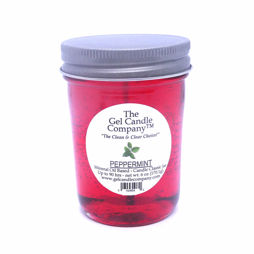 Peppermint 90 Hour Gel Candle Classic Jar