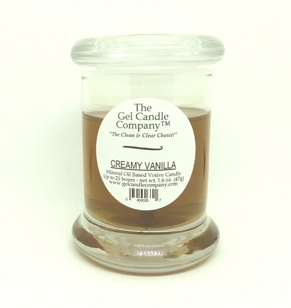 Creamy Vanilla Scented Gel Candle Votive - Click Image to Close