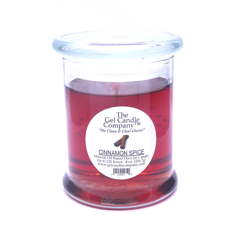 Cinnamon Spice Scented Gel Candle up to 120 Hour Deco Jar - Click Image to Close