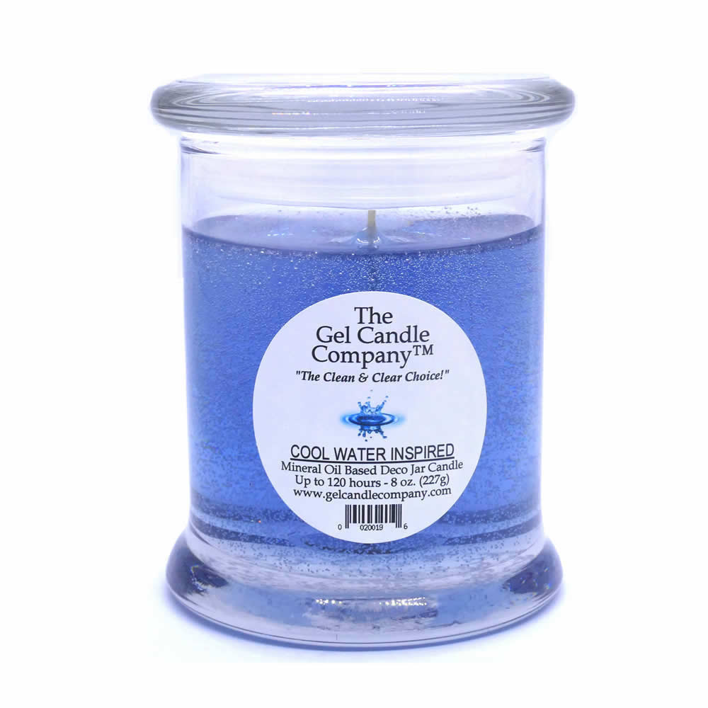 Cool Water Inspired Scented Gel Candle up to 120 Hour Deco Jar [795]