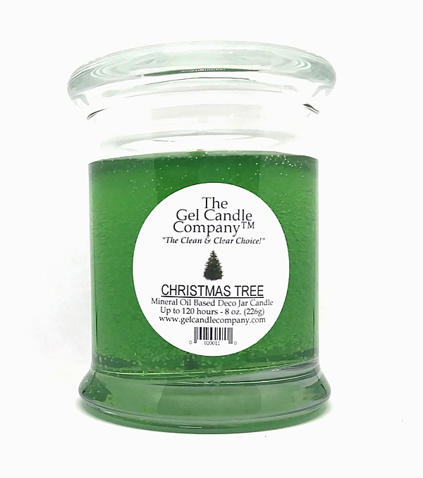Christmas Tree Scented Gel Candle up to 120 Hour Deco Jar