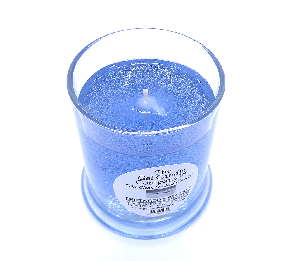 Driftwood & Sea Salt Scented Gel Candle up to 120 Hour Deco Jar - Click Image to Close