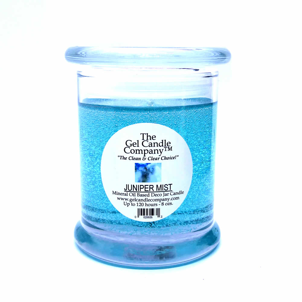 Juniper Mist Scented Gel Candle up to 120 Hour Deco Jar - Click Image to Close