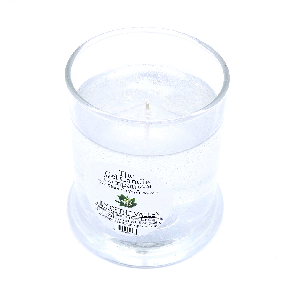 Lily Of The Valley Scented Gel Candle up to 120 Hour Deco Jar