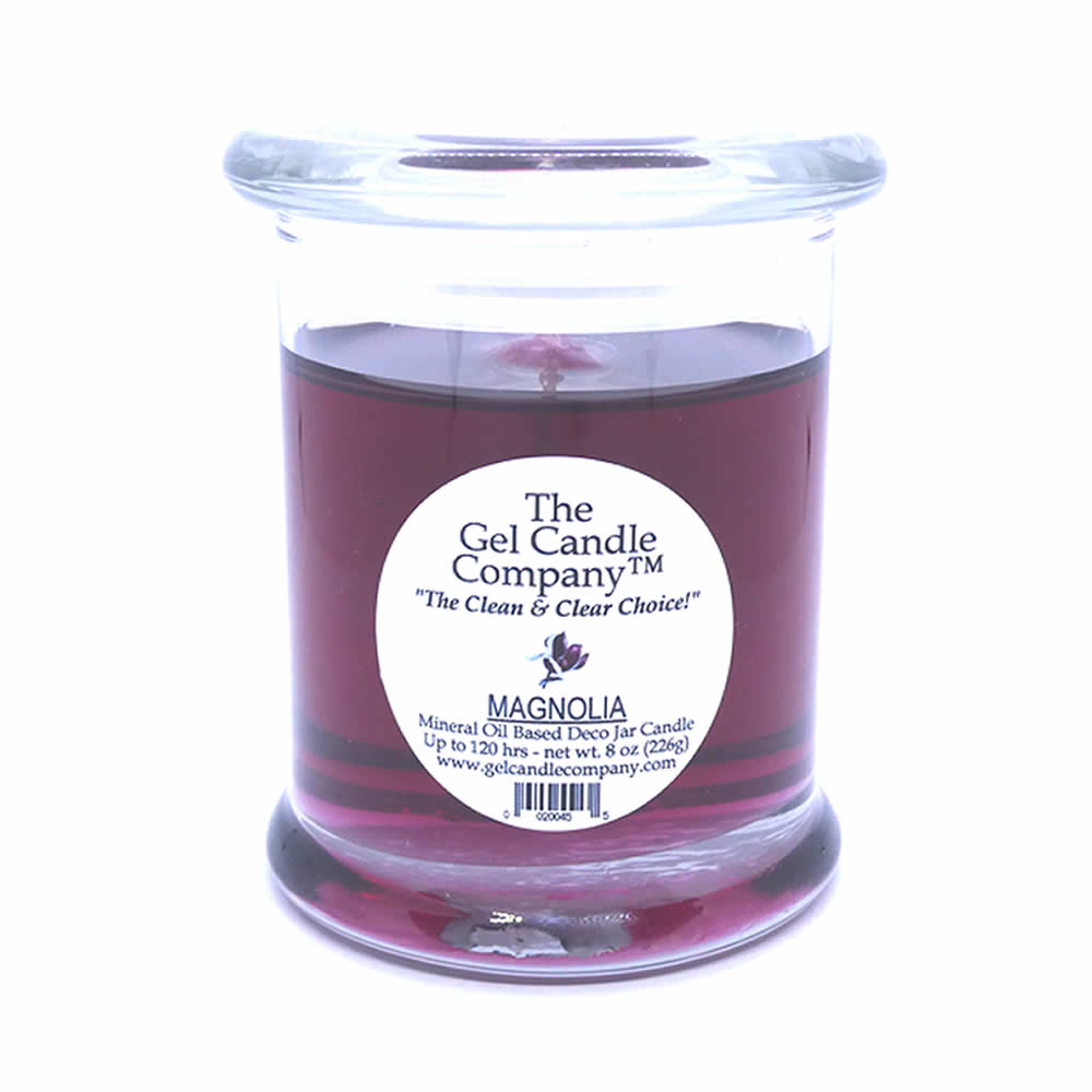 Magnolia Scented Gel Candle up to 120 Hour Deco Jar - Click Image to Close