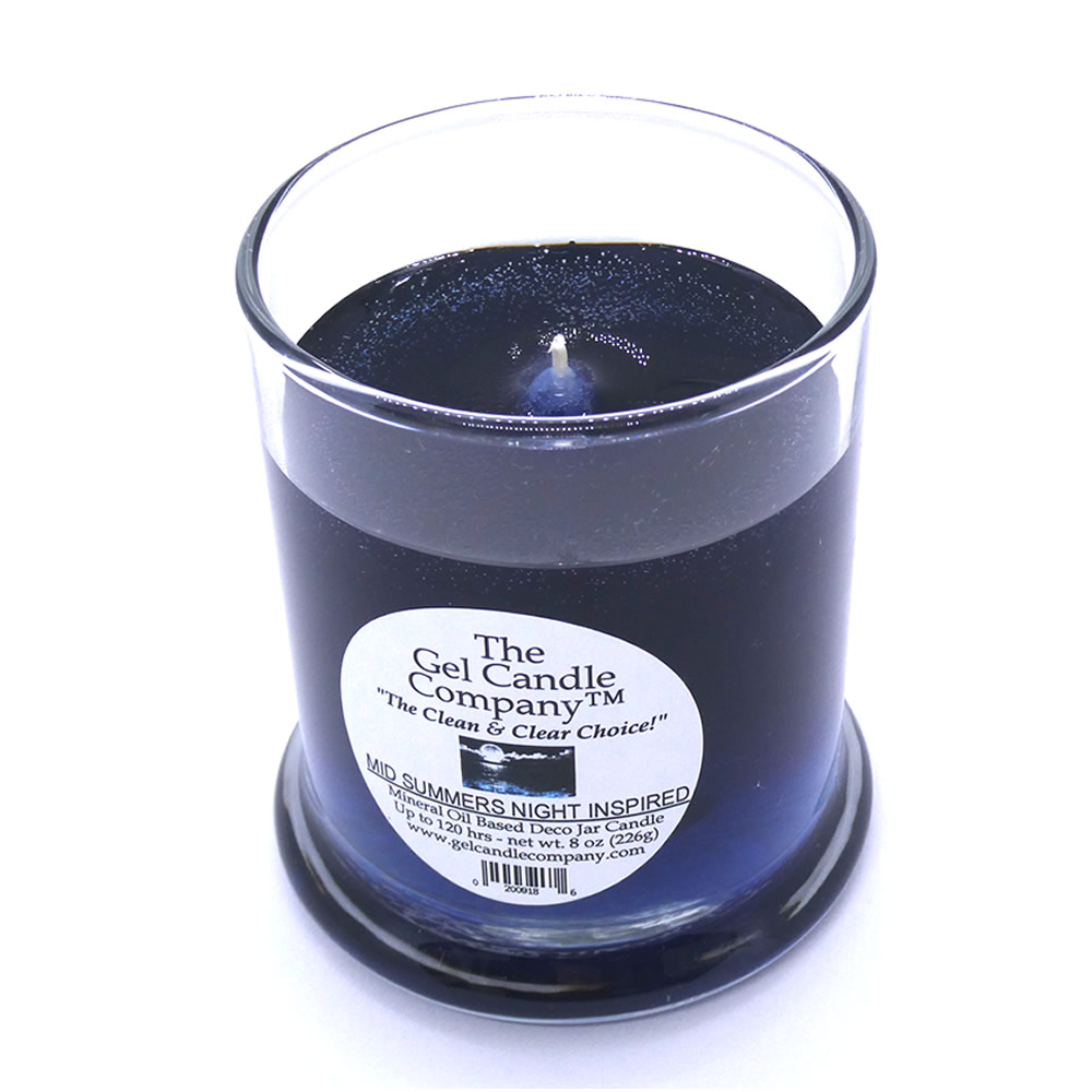 Mid Summer's Night Inspired Scented Gel Candle up to 120 Hr Deco