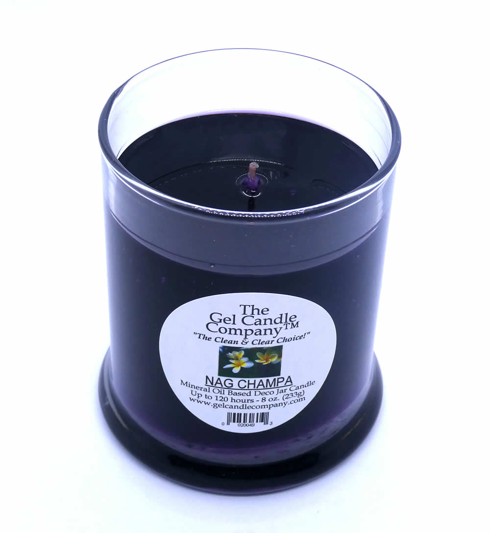 Nag Champa Scented Gel Candle up to120 Hour Deco Jar - Click Image to Close