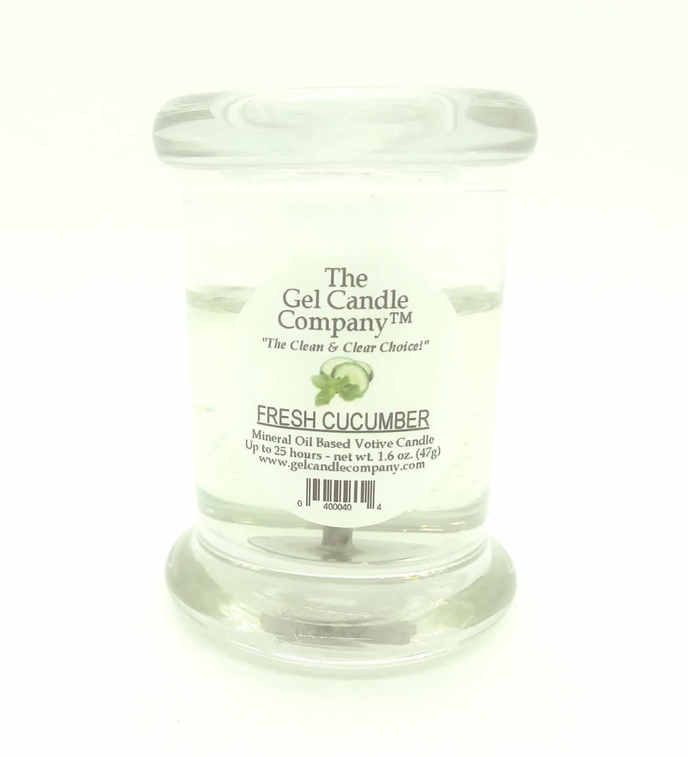 Fresh Cucumber Scented Gel Candle Votive - Click Image to Close