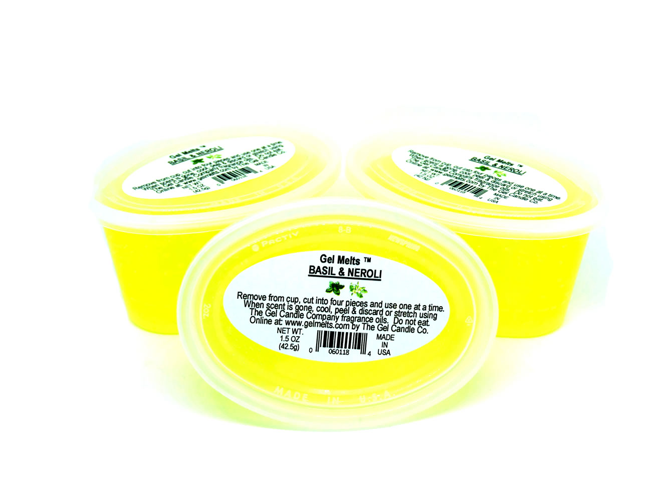 Basil And Neroli scented Gel Melts™ Gel Wax for warmers 3 pack
