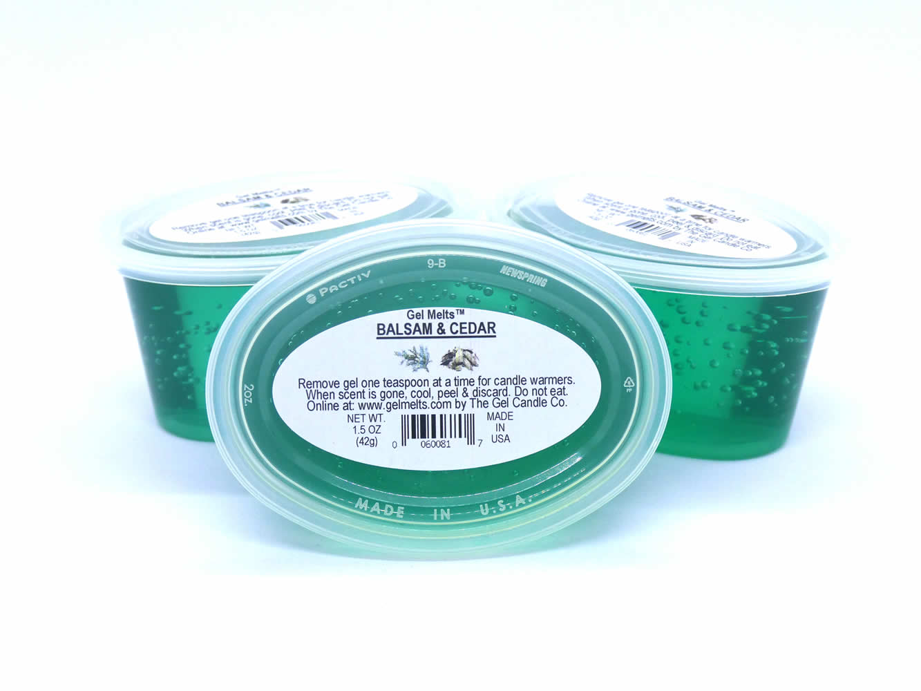 Balsam & Cedar scented Gel Melts™ for warmers - 3 pack - Click Image to Close