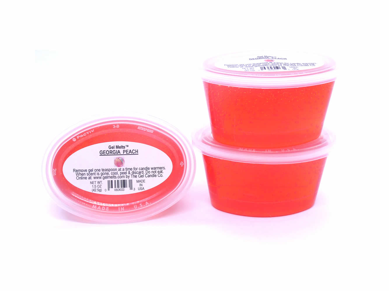 Georgia Peach scented Gel Melts™ Gel Wax for warmers - 3 pack [1347] : The Gel  Candle Co, Scented Gel Candles for Sale Retail and Wholesale