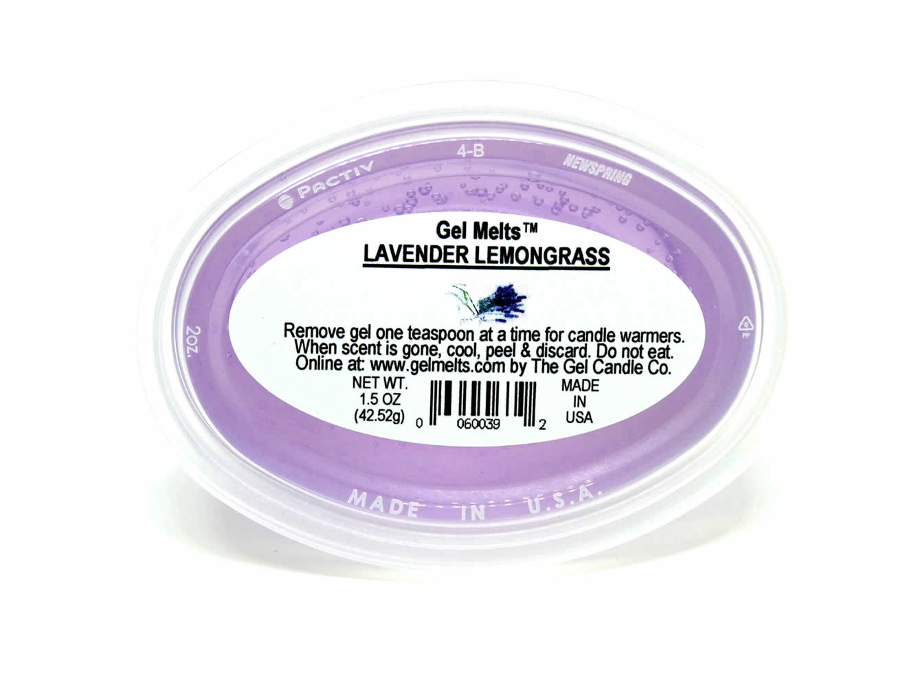 Lavender Lemongrass scented Gel Melts Gel Wax for warmers 3 pack