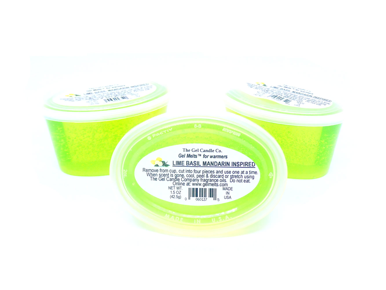 (image for) Lime Basil Mandarin Inspired Scented Gel Melts™ Gel Wax for warmers - 3 pack