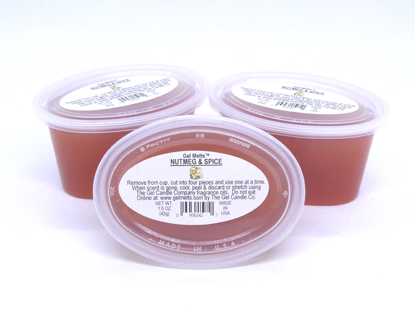 Nutmeg Spice scented Gel Melts™ for warmers - 3 pack