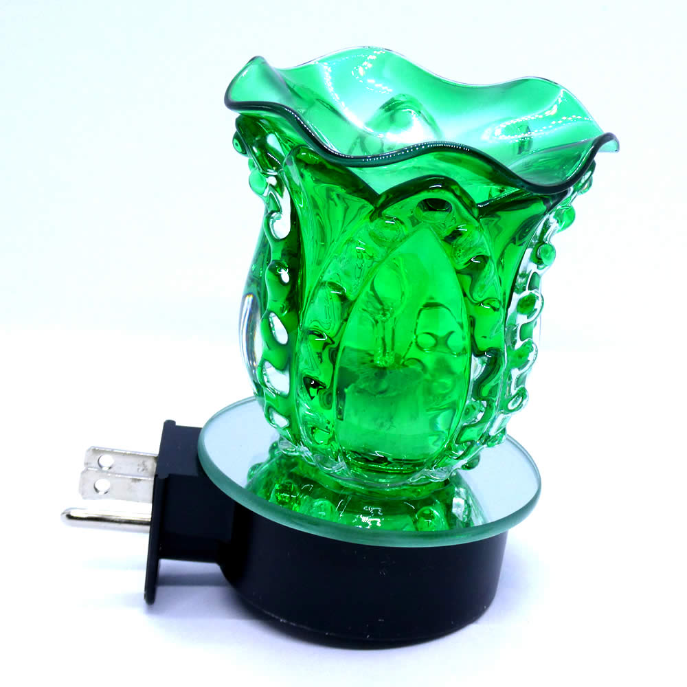 Green Crown Glass Plugin Warmer Oil Touch Dimmer Control