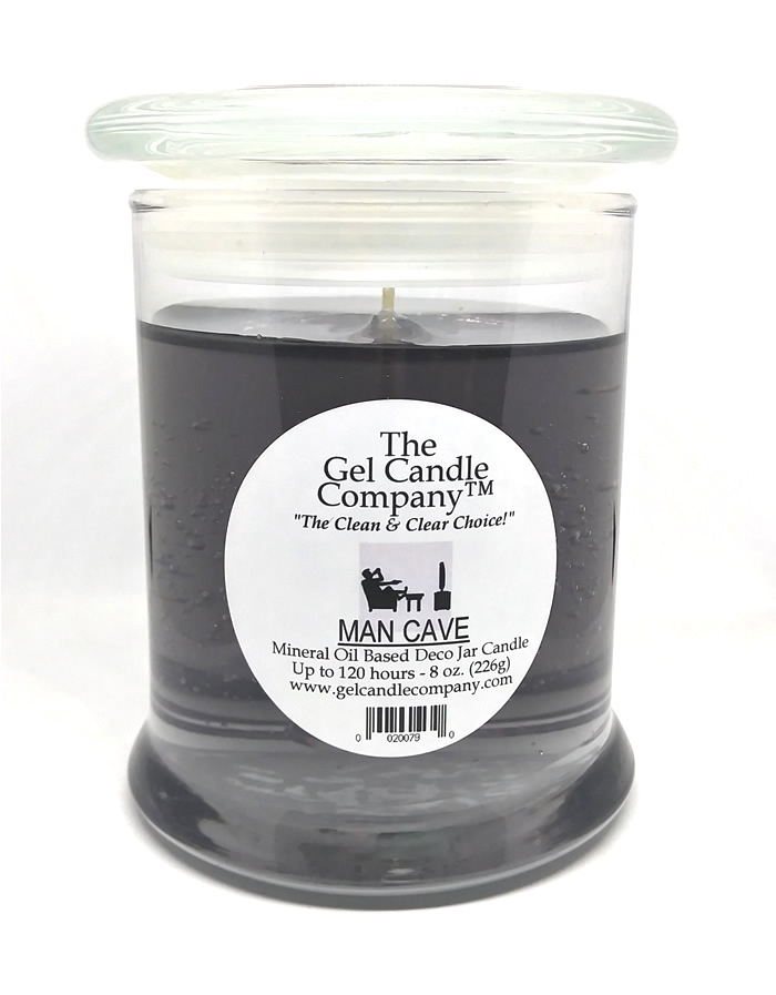 Man Cave Scented Gel Candle up to 120 Hour Deco Jar - Click Image to Close