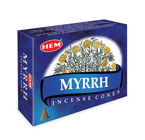 Myrrh - Box of 10 Incense Cones - Click Image to Close