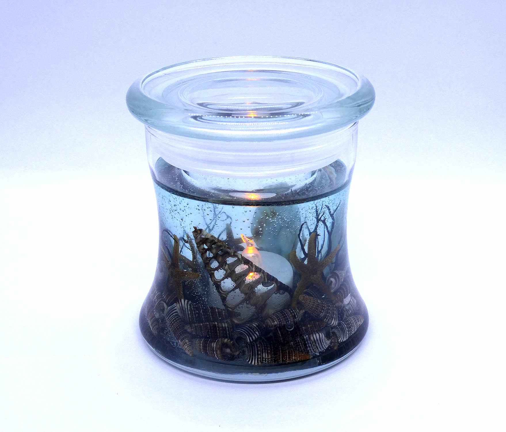 Fans Of The Sea Hour Glass Flameless Forever Candle w/ LED - Click Image to Close