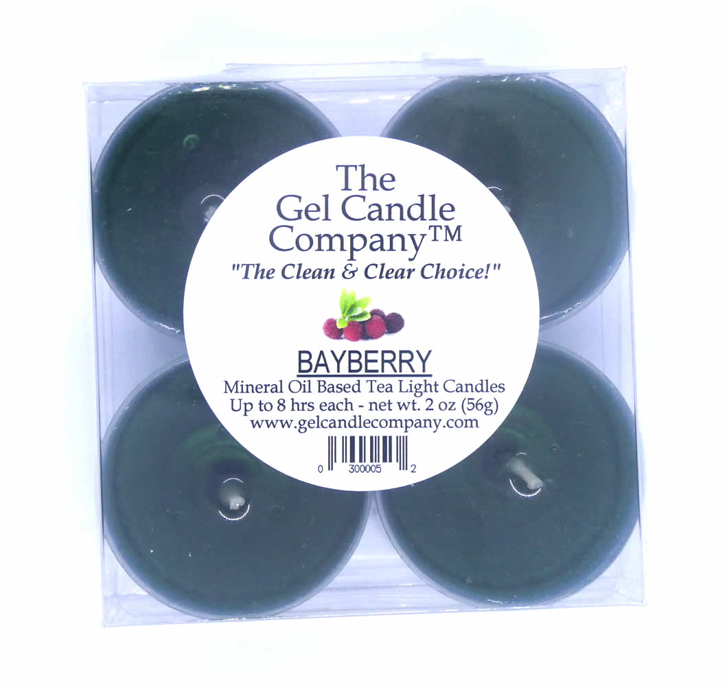 (image for) Bayberry Scented Gel Candle Tea Lights - 4 pk.