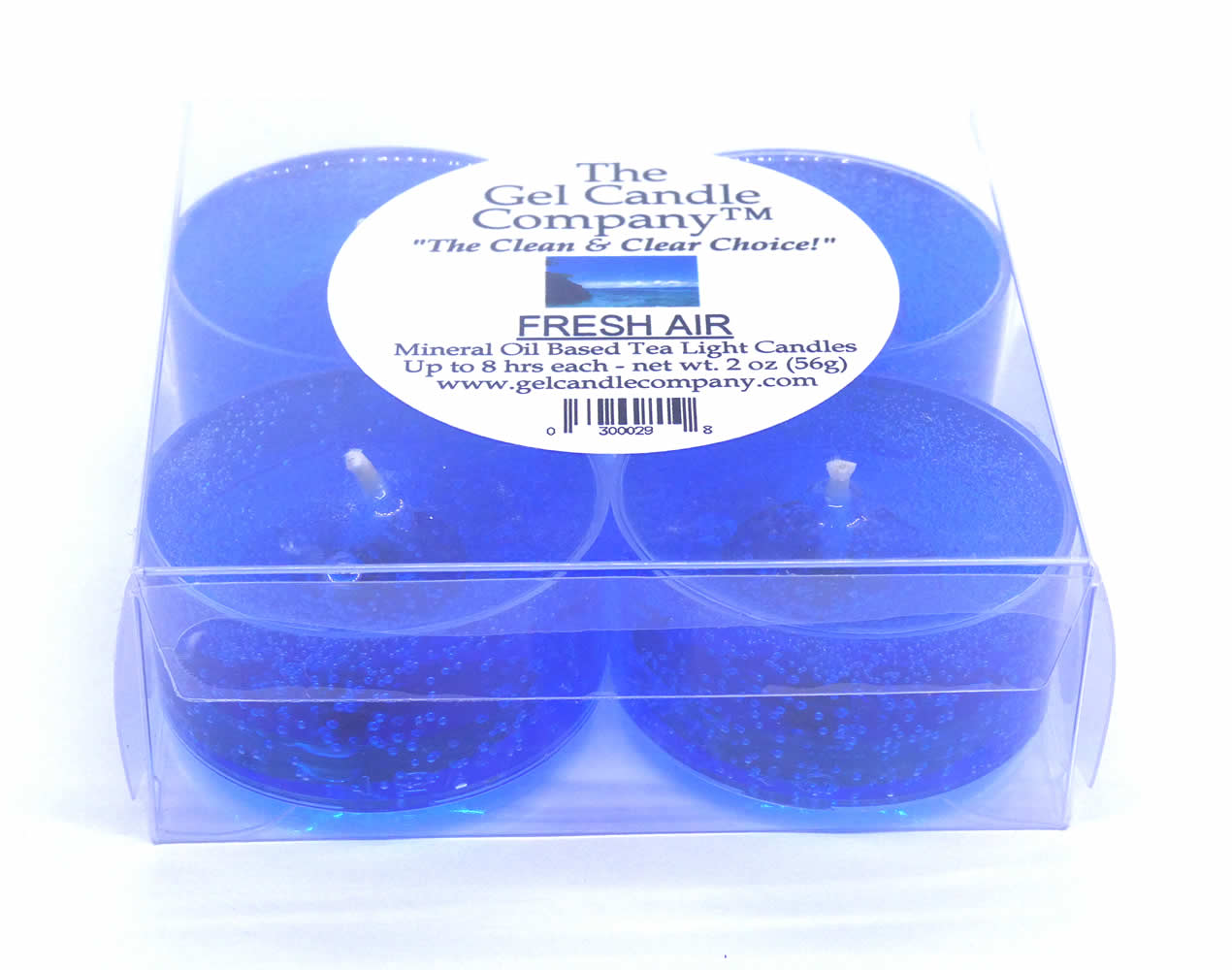 Fresh Air Scented Gel Candle Tea Lights - 4 pk. - Click Image to Close