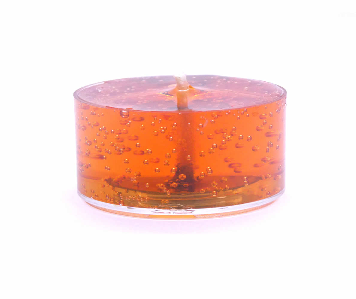 Pumpkin Spice Scented Gel Candle Tea Lights - 4 pk. - Click Image to Close