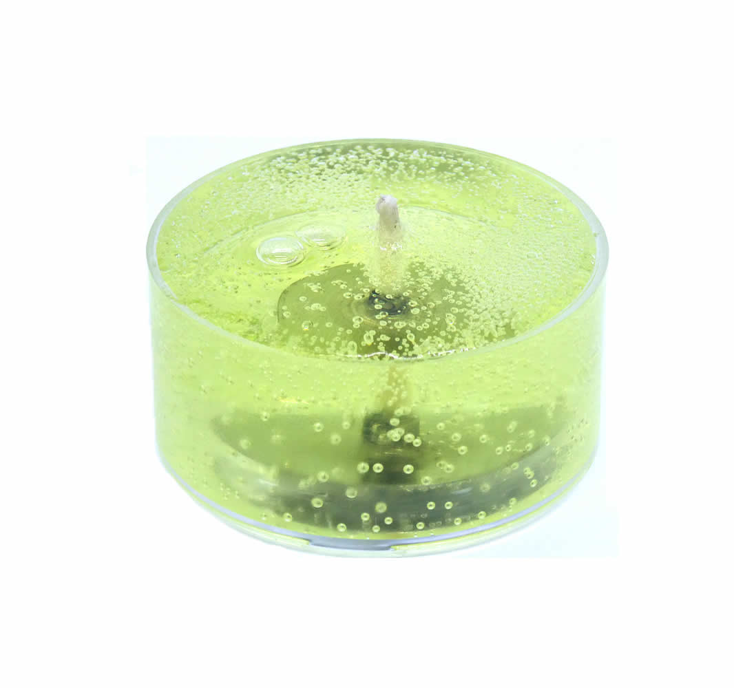 Coconut Lime Scented Gel Candle Tea Lights - 4 pk. - Click Image to Close