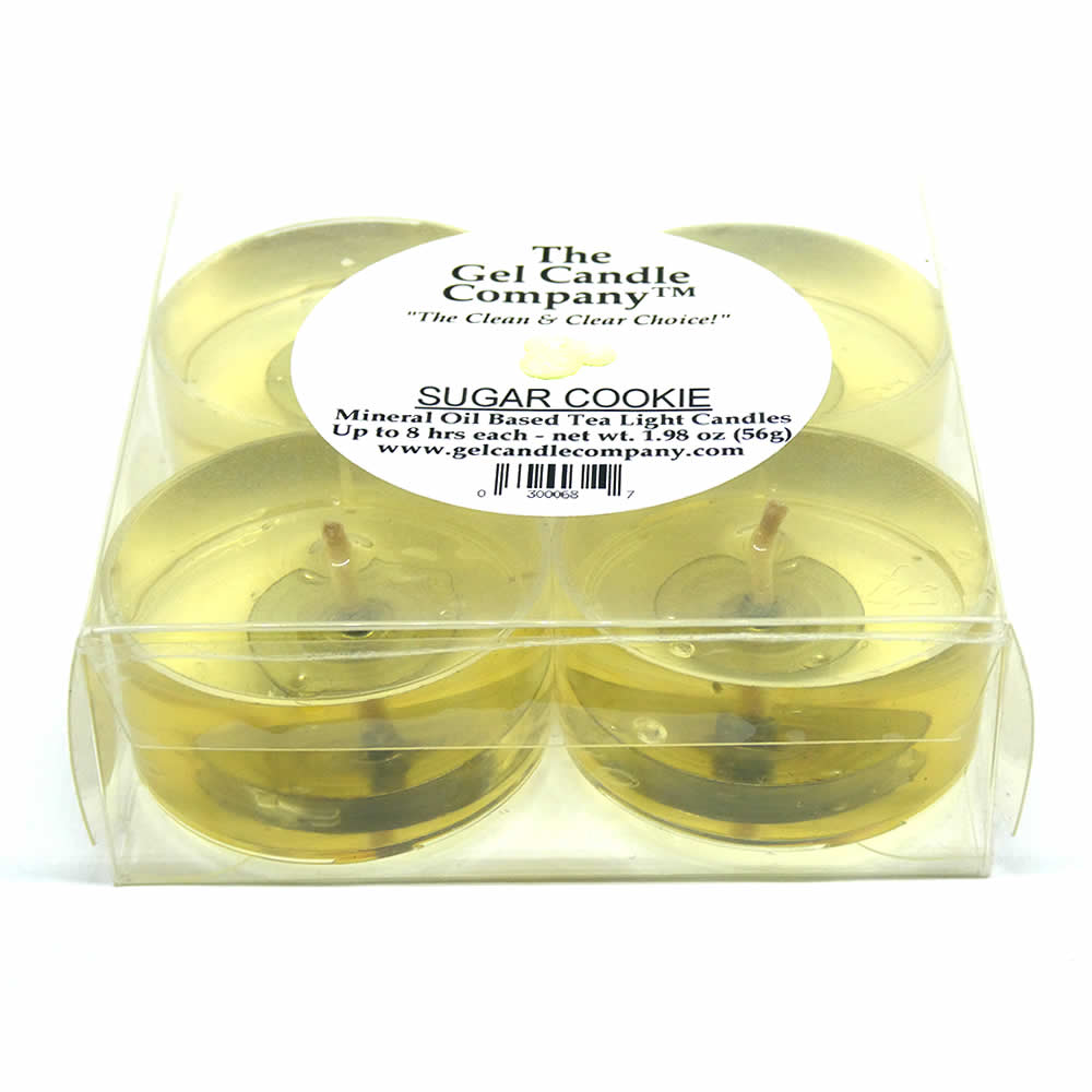 Sugar Cookie Scented Gel Candle Tea Lights - 4 pk. - Click Image to Close
