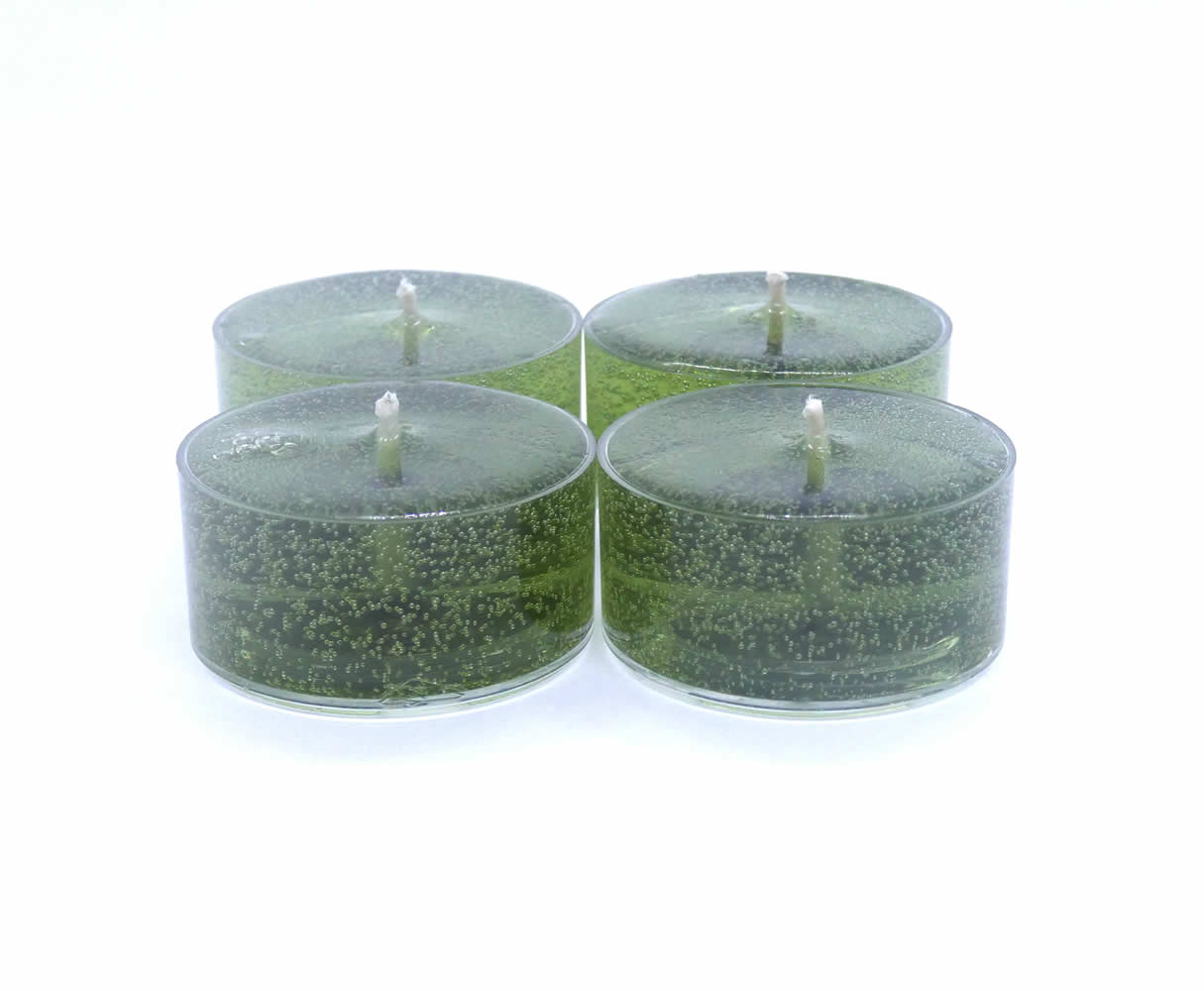 Patchouli Scented Gel Candle Tea Lights - 4 pk. - Click Image to Close