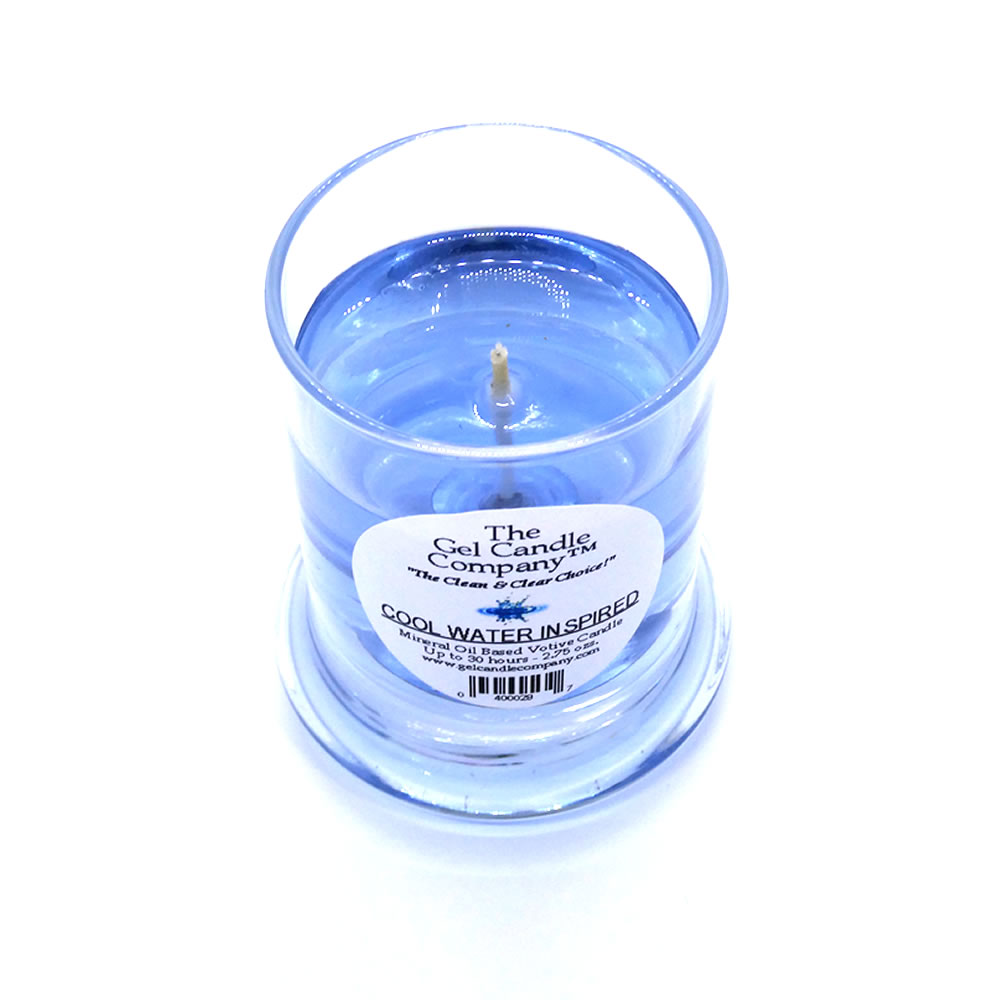 Cool Water Inspired Scented Gel Candle Votive - Click Image to Close