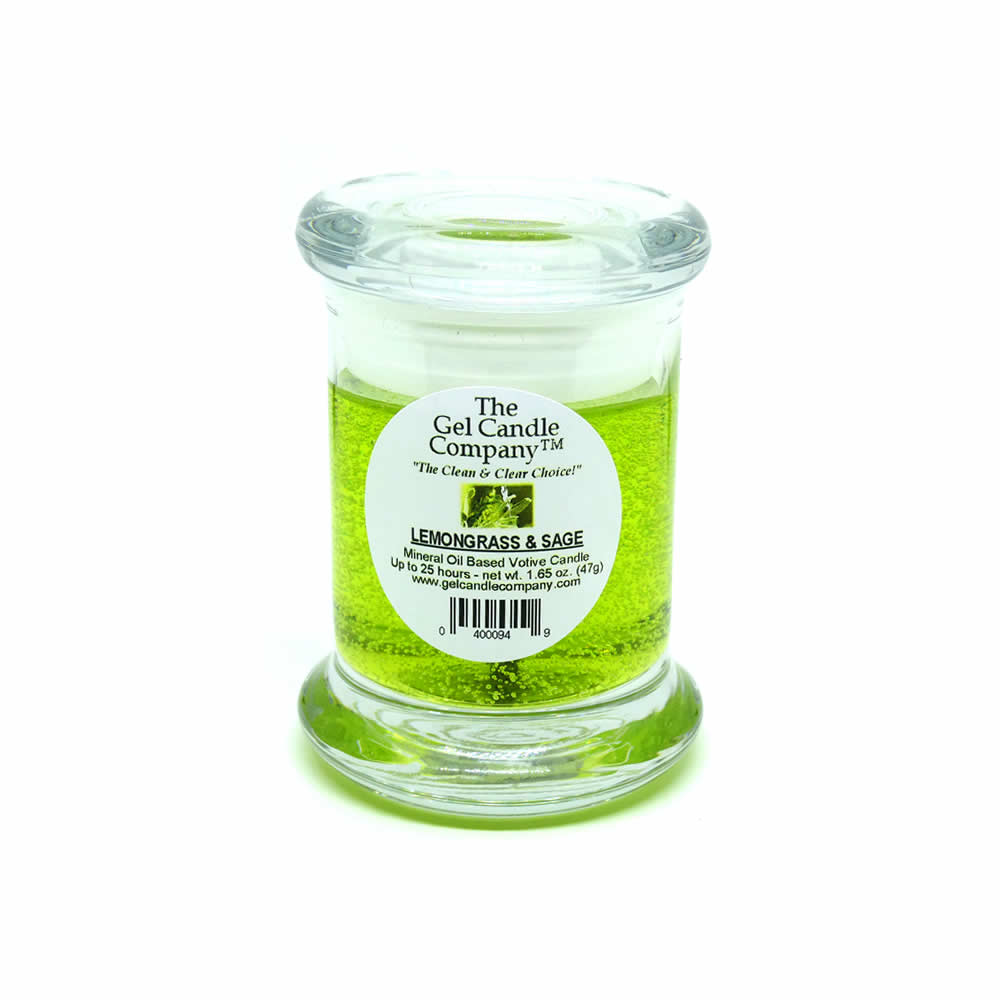 (image for) Lemongrass and Sage Scented Gel Candle Votive