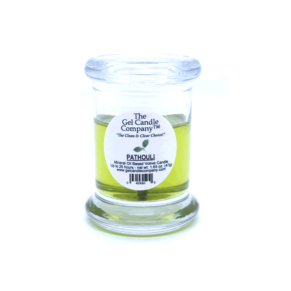 Patchouli Scented Gel Candle Votive - Click Image to Close
