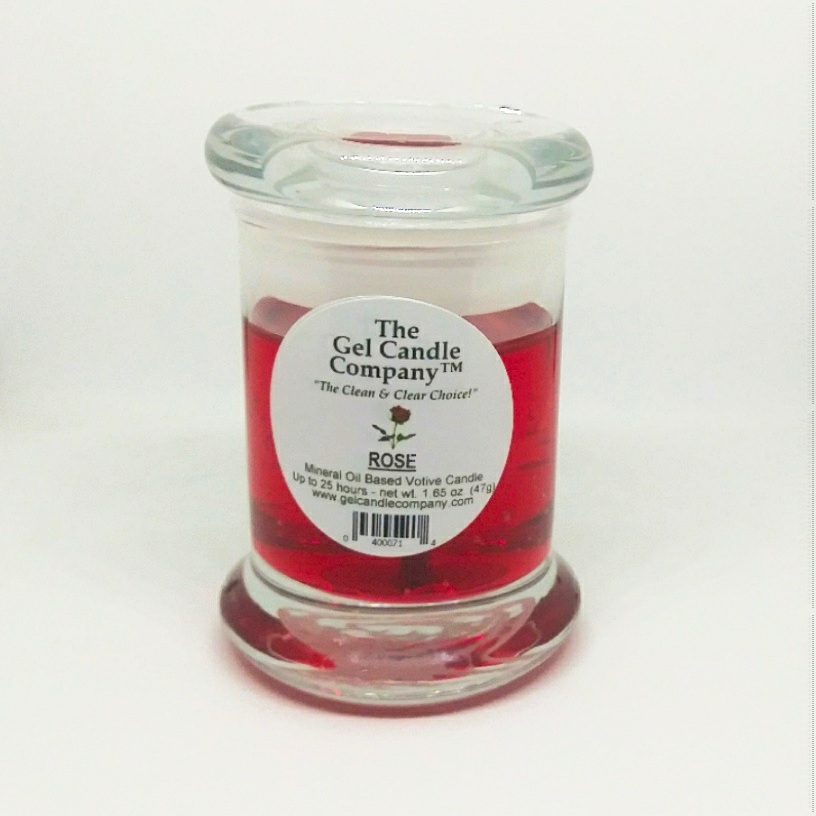 Rose Scented Gel Candle Votive - Click Image to Close