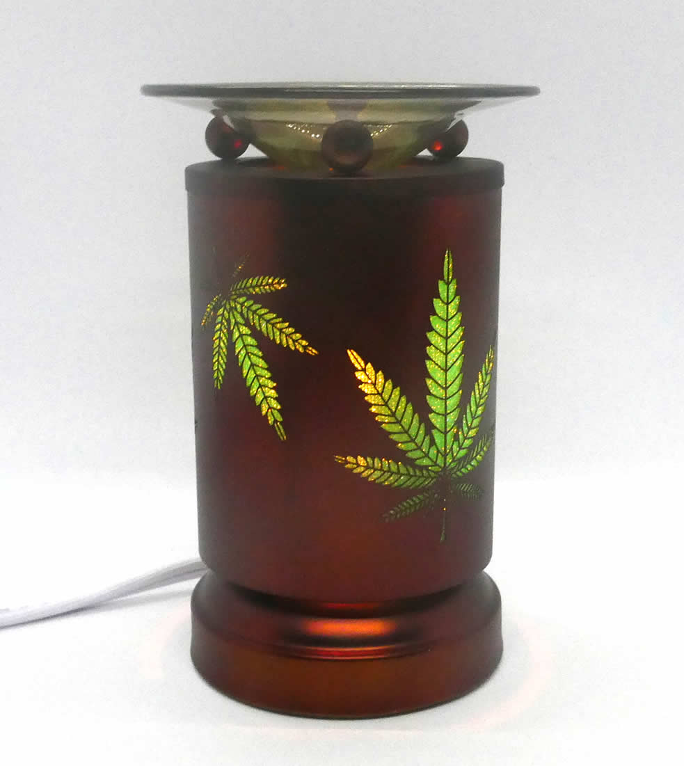 Copper Marijuana / Cannabis Touch Activation Warmer Diffuser - Click Image to Close