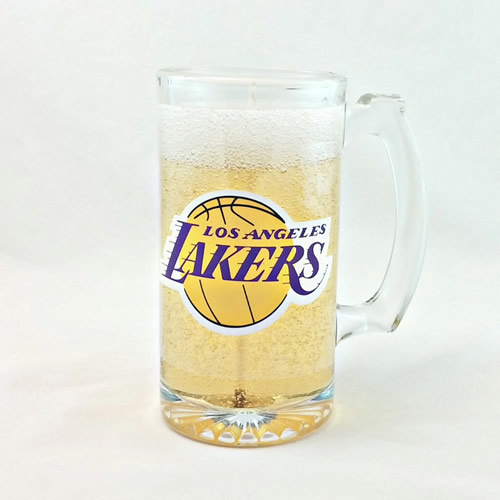Los Angeles Lakers Beer Gel Candle - Click Image to Close