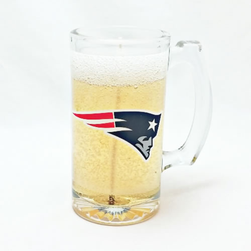 New England Patriots Beer Gel Candle