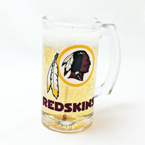 Washington Redskins Beer Gel Candle - Click Image to Close