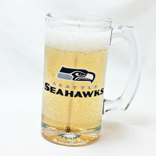 Seattle Seahawks Beer Gel Candle - Click Image to Close