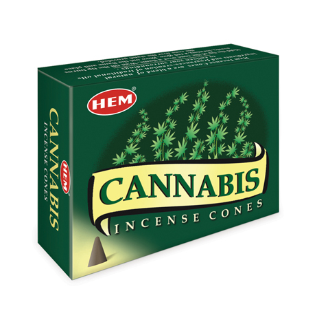 Cannabis - Box of 10 Incense Cones - Click Image to Close