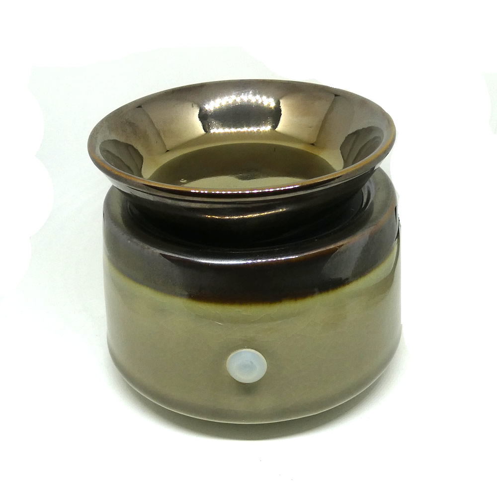 Copper & Beige Ceramic Electric Oil And Melt Warmer With Dish