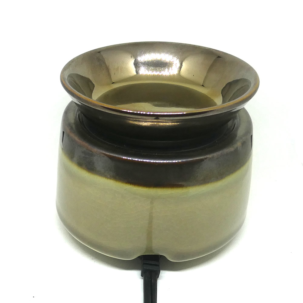 Copper & Beige Ceramic Electric Oil And Melt Warmer With Dish