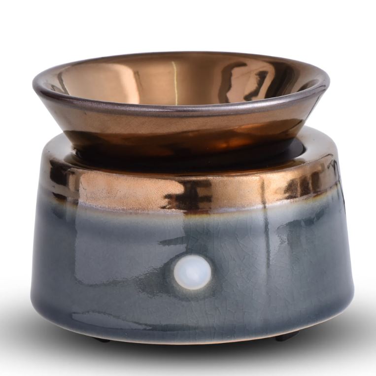 Copper & Sage Ceramic Electric Oil And Melt Warmer With Dish