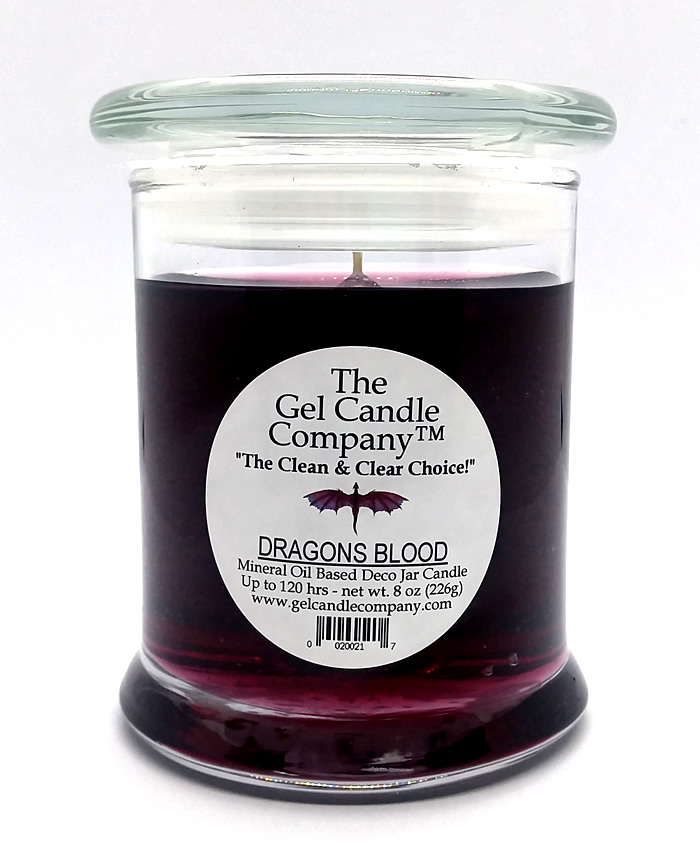 Dragons Blood Scented Gel Candle up to 120 Hour Deco Jar