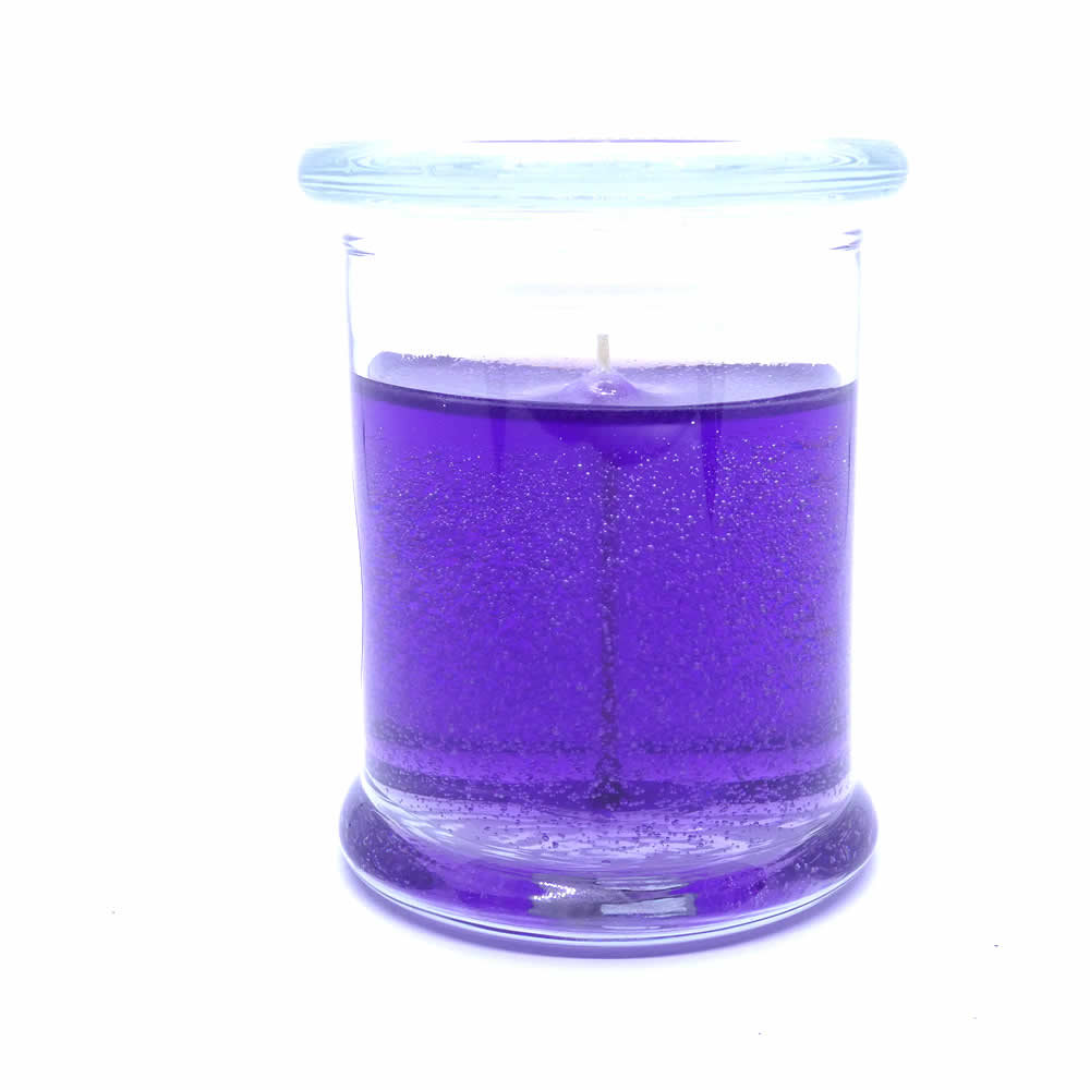 Lavender Scented Gel Candle up to 120 Hour Deco Jar - Click Image to Close