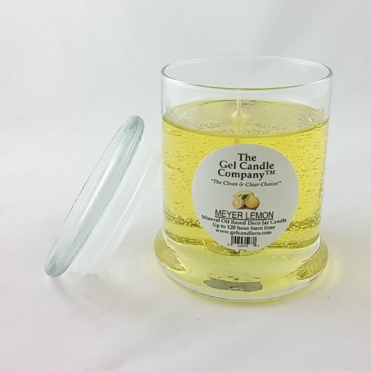 Meyer Lemon Scented Gel Candle up to 120 Hour Deco Jar