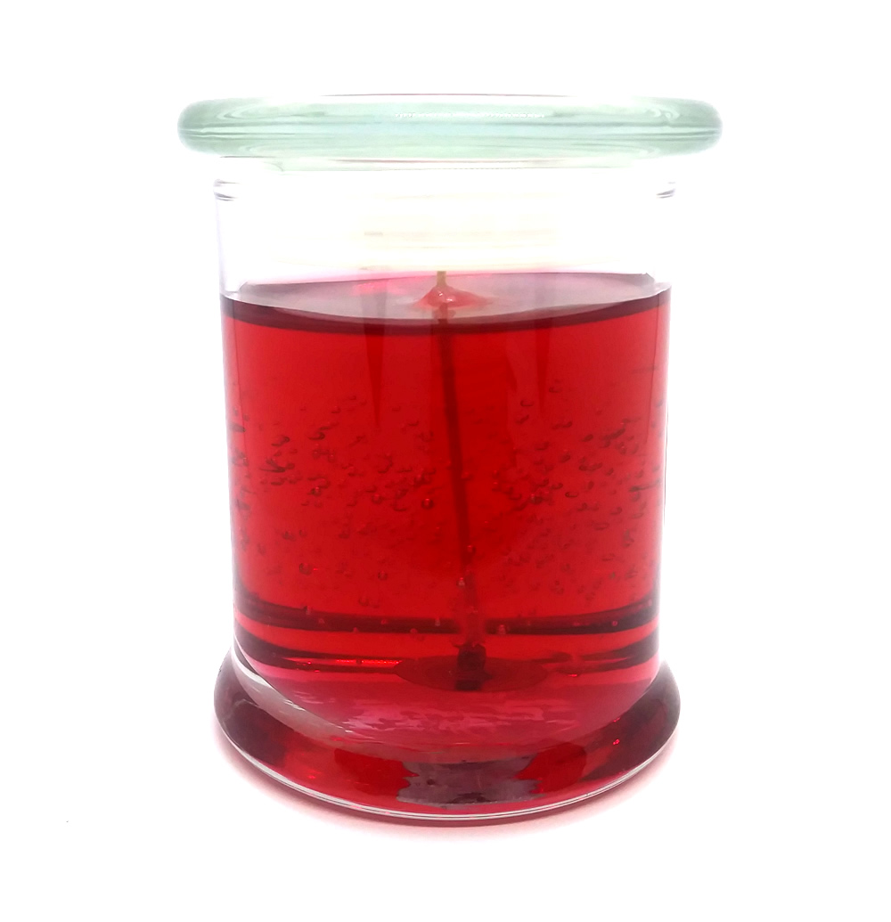 Pomegranate Scented Gel Candle up to120 Hour Deco Jar - Click Image to Close