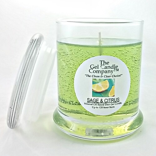 Sage Scented Gel Candle up to 120 Hour Deco Jar