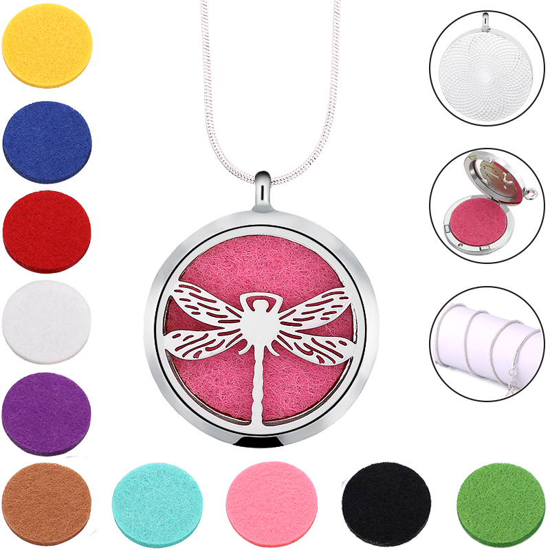 Dragonfly Stainless Steel Locket Aroma Diffuser - Click Image to Close