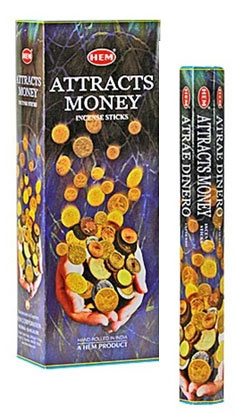 Attracts Money Incense - 20 sticks - Click Image to Close