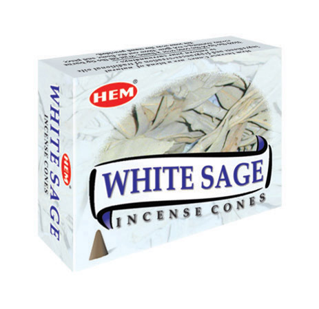 White Sage - Box of 10 Incense Cones - Click Image to Close
